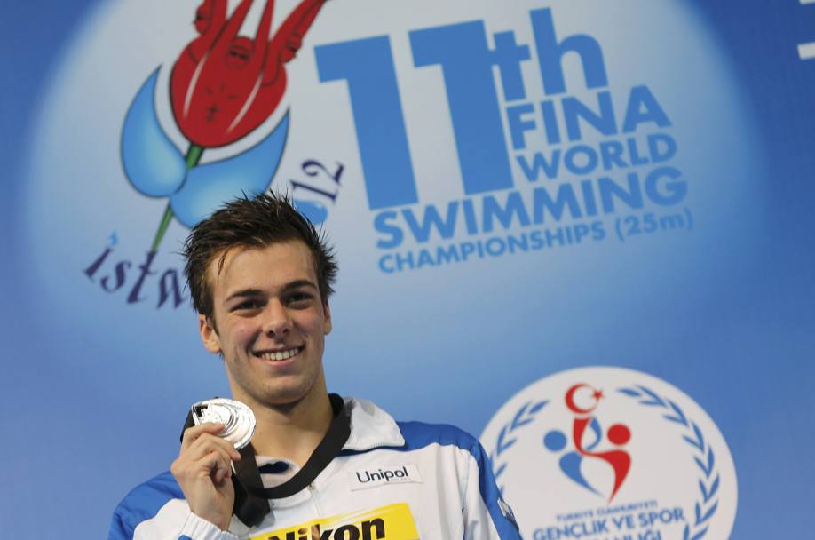 Medaglia d&#39;argento nei 1500 s.l. ai Mondiali vasca corta a Istanbul 2012 (Action Images)